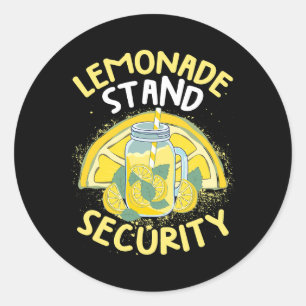 Summer Fun Lemonade Stand Security Boss Lemonade C Classic Round Sticker