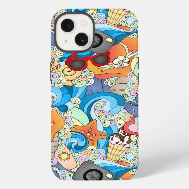 Summer Fun Pattern iPhone Case (Back)