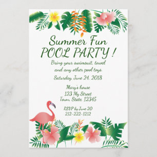 Summer Fun Pool party invitation