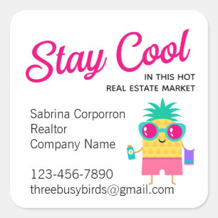 Summer Fun Realtor Marketing Square Sticker
