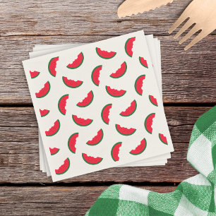 Summer Fun Red Watermelon Pattern Napkin