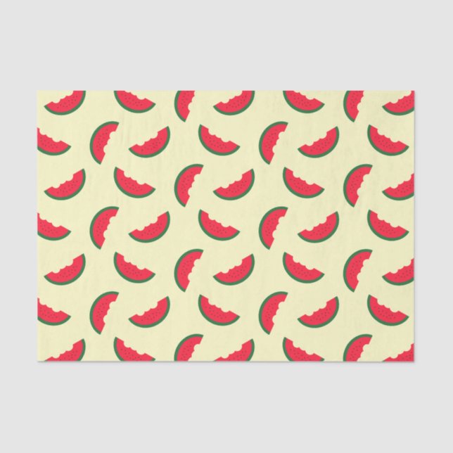 Summer Fun Red Watermelon Pattern Tissue Paper (Front)