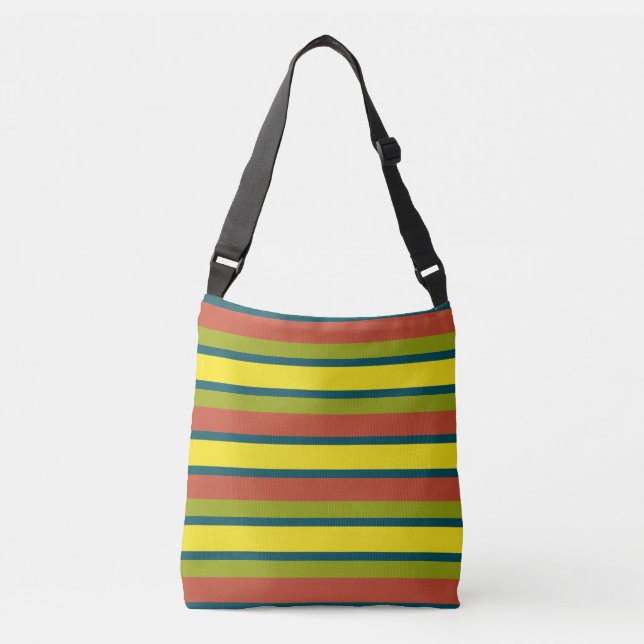 Summer Fun Striped Crossbody Bag (Front)