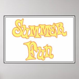 Summer Fun Text Design Poster