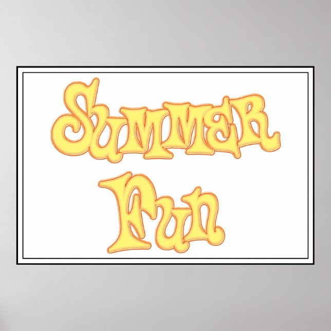 Summer Fun Text Design Poster (Front)