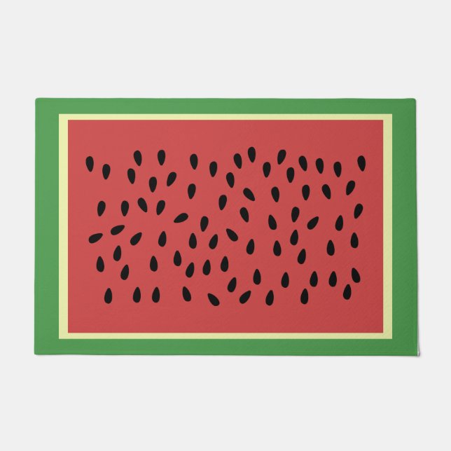 Summer Fun Whimsical Watermelon DoorMat Welcome (Front)