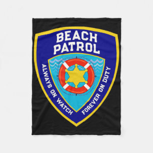 Summer Funny Beach Patrol Ocean Forever On Duty Li Fleece Blanket