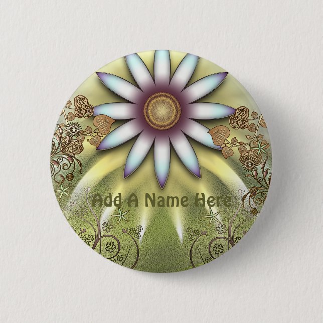 Summer Garden 2 Inch Round Button (Front)