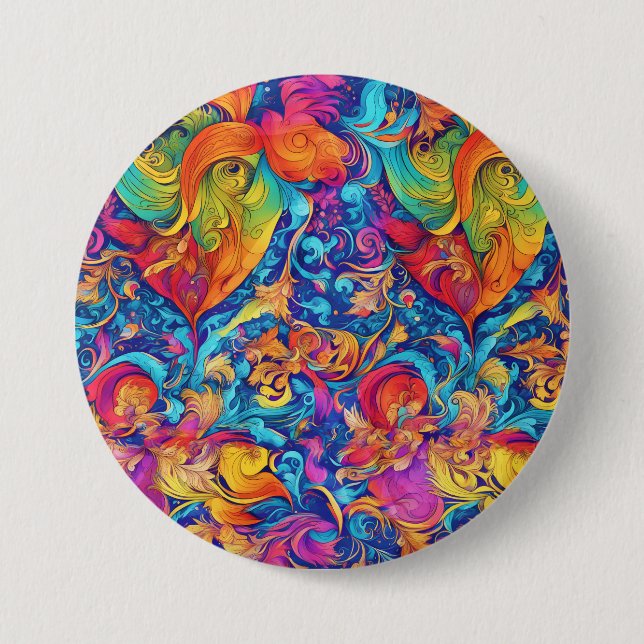 Summer Garden 3 Inch Round Button (Front)