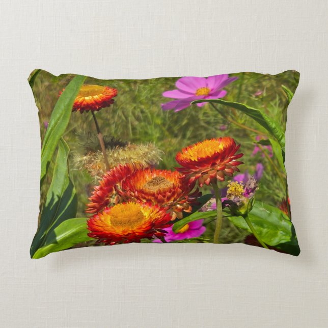 Summer garden accent pillow (Front)