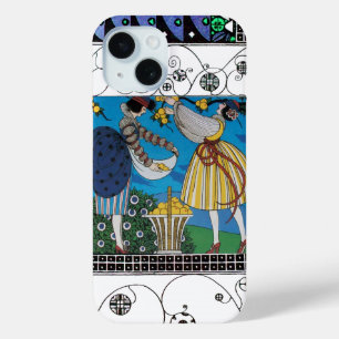 SUMMER GARDEN AND SWIRLS /FASHION COSTUME DESIGNER iPhone 15 CASE