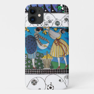 SUMMER GARDEN AND SWIRLS /FASHION COSTUME DESIGNER iPhone 11 CASE