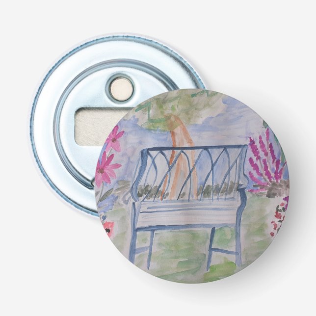 Summer Garden Bench Bottle Opener (Front)