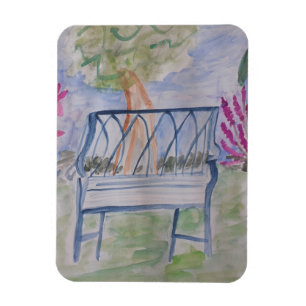 Summer Garden Bench Magnet
