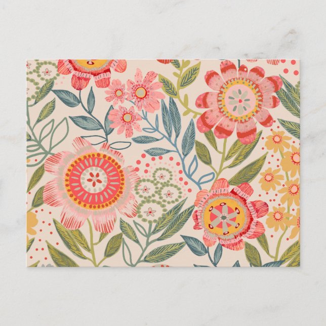 Summer Garden Bold Blooms  Postcard (Front)