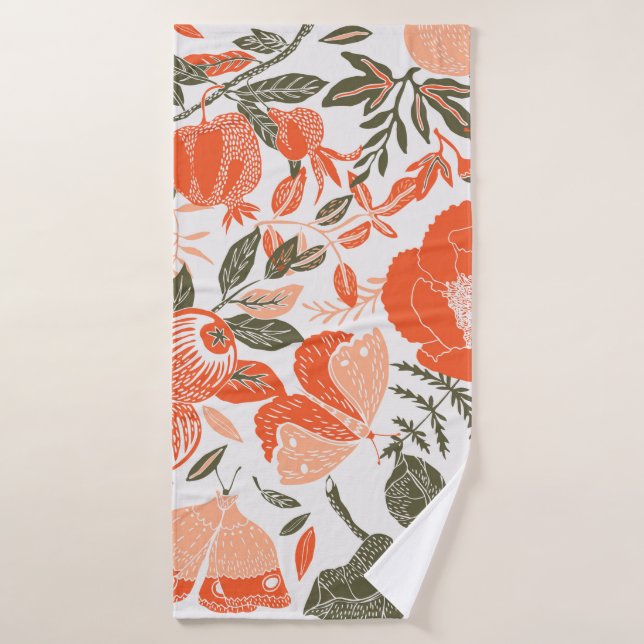 Summer Garden Deco Tile (Serviette de bain)