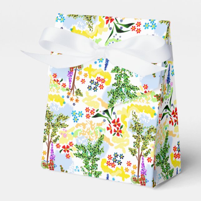Summer garden  favor box (Front Side)