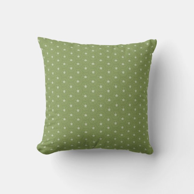 Summer Garden Floral Line Throw Cushion (Front)