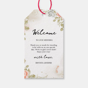 Summer Garden Floral Wedding Gift Tags