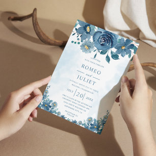 Summer Garden Floral Wedding Invitation