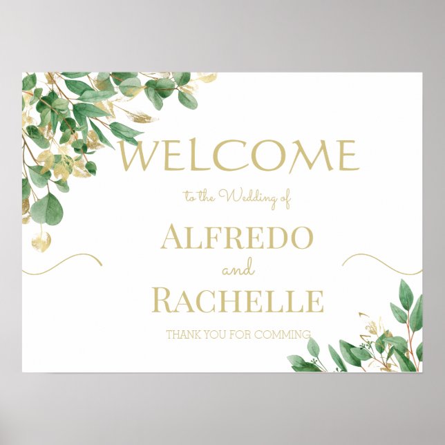 Summer Garden Floral Wedding Poster (Front)