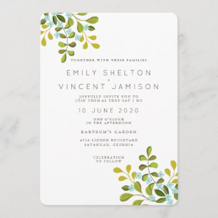 Summer Garden Floral Wedding Suite Invitation