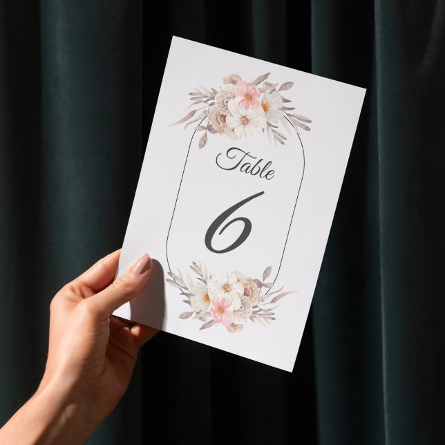 Summer Garden Floral Wedding Table Number (Creator Uploaded)