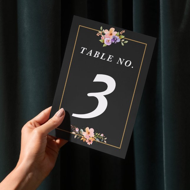 Summer Garden Floral Wedding Table Number (Creator Uploaded)