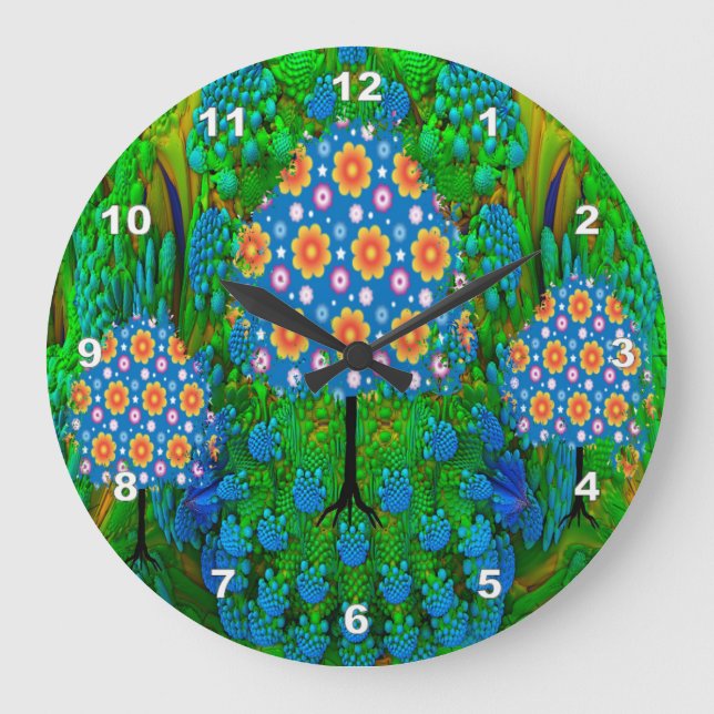 Summer Garden Large Clock (Front)