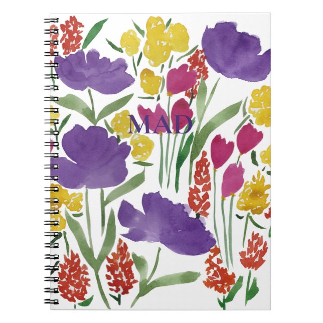 Summer Garden Notebook to Personalize (Front)