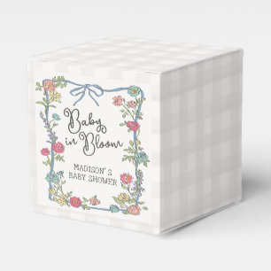 Summer Garden Party Bright Floral Baby Shower Favor Box