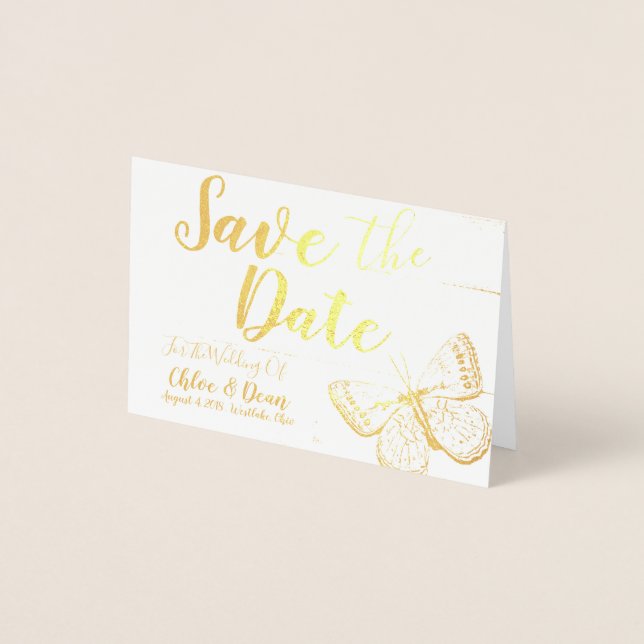 Summer Garden Save The Date Card (Front)