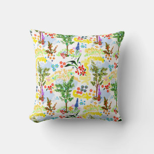 Summer garden throw pillow