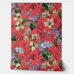 Summer Garden - Vintage Redouté Cottage Flowers  3 Wallpaper