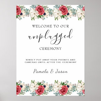 Summer Garden Watercolor Floral unplugged sign
