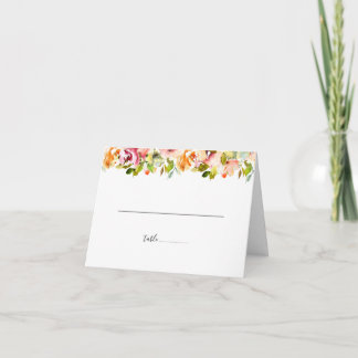 Summer Garden Watercolor Floral Wedding  Card