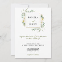 Summer Garden Watercolor Floral wedding