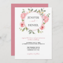Summer Garden Watercolor Floral Wedding