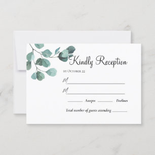 Summer Garden Watercolor Floral Wedding RSVP Card