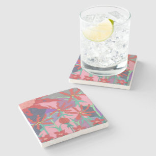 Summer Gardens at Night Stone Coaster