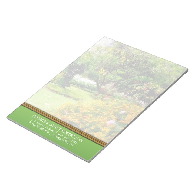 Summer Gardens Nature Personalized Notepad (Angled)