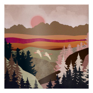 Summer Geese Poster