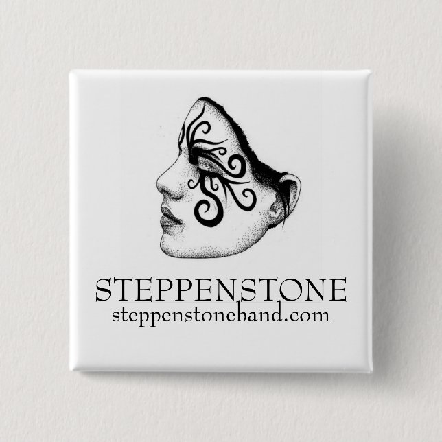 Summer girl face pdf, STEPPENSTONE, steppenston... 2 Inch Square Button (Front)