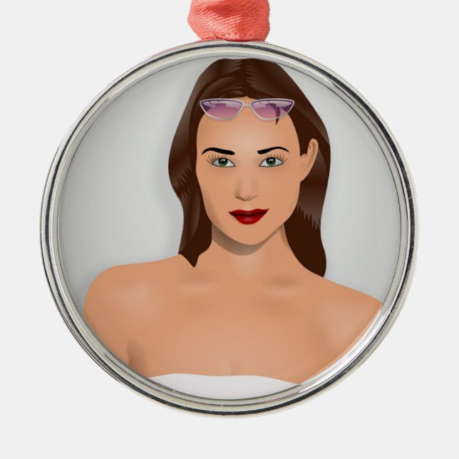 SUMMER GIRL METAL ORNAMENT (Front)