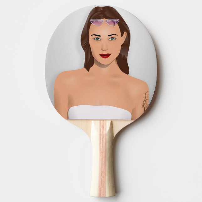 SUMMER GIRL PING PONG PADDLE (Front)