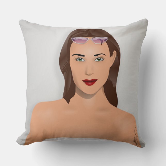 SUMMER GIRL THROW PILLOW (Front)