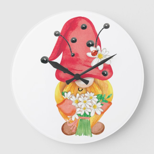 summer gnome 1 large clock (Front)