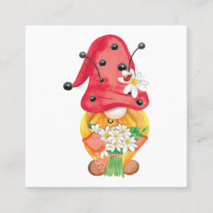 summer gnome 1 square business card