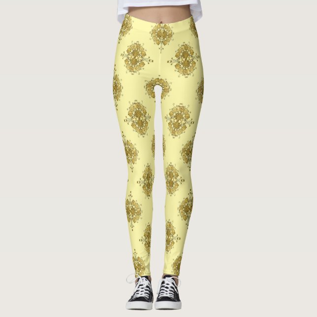 Summer gold baroque leggings (Front)
