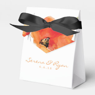 Summer Golden Poppy Wedding Favor Box